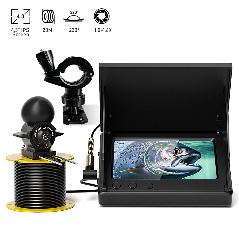 Fishing Camera - Портативный эхолот с ЖК-дисплеем 4,3 дюйма,