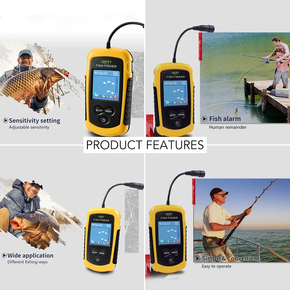 Lucky ЖК-экран с цветным экран – обзор и цена Fish Finder Portable